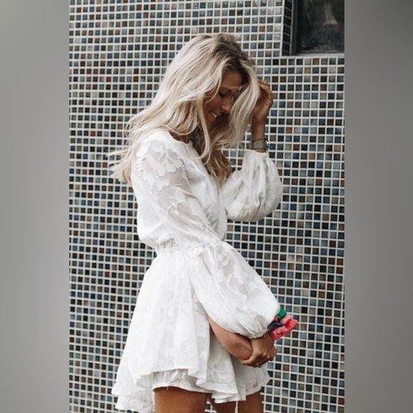 SYDYS FAUNA WHITE DRESS - M - Picture 2 of 3